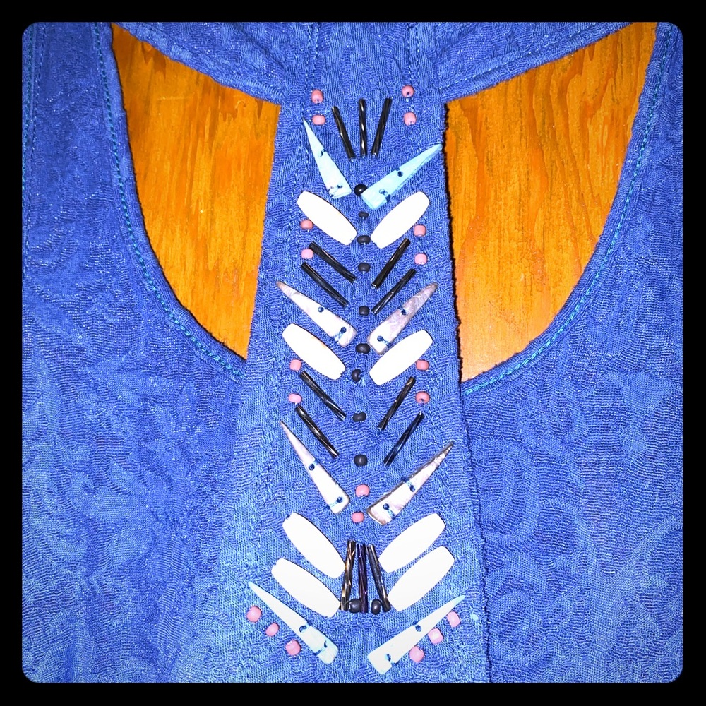 Free People tank. Blue. Size small